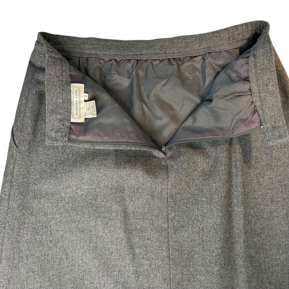 Anderson LIttle Wool Blend Midi Skirt Gray Size 12 Fully Lined Classic - Picture 6 of 9